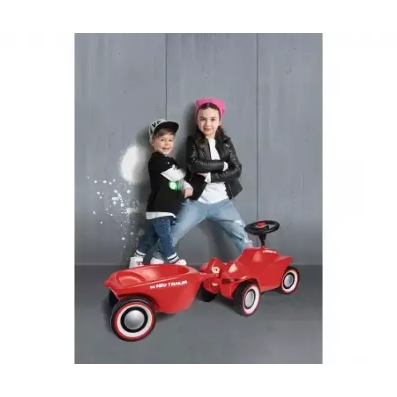 Spielzeugautoanhänger Simba‑Dickie BIG Bobby‑Car Neo Trailer — Kunststoff, rot, für Kinder von 1–5 Jahren