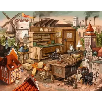 Puzzle Ravensburger 17447 — 919 Teile, 640 mm Breite, empfohlenes Alter 14+
