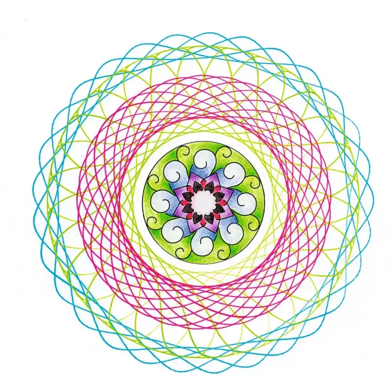 Kinder-Spirograph Ravensburger 297740 mit Schablone und 2 Stiften, mehrfarbig, für Kinder ab 6 Jahren