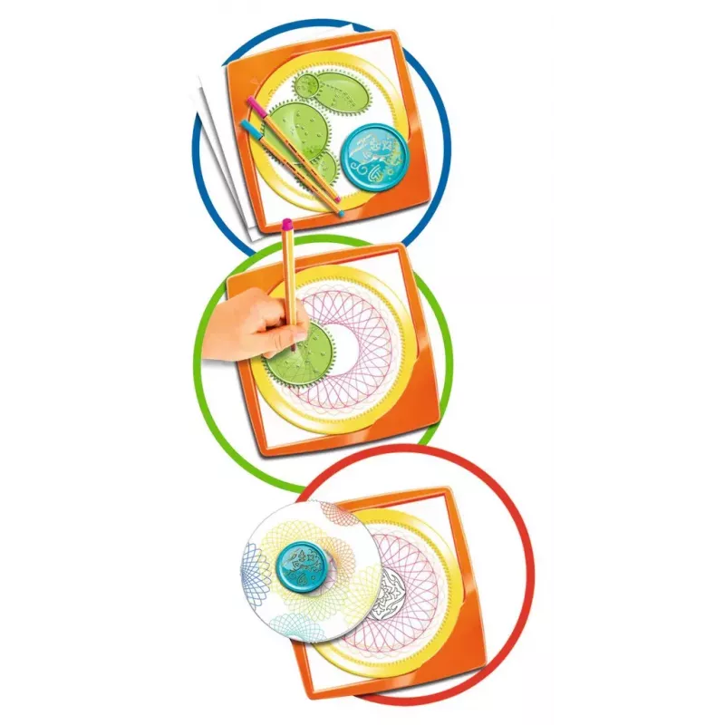 Kinder-Spirograph Ravensburger 297740 mit Schablone und 2 Stiften, mehrfarbig, für Kinder ab 6 Jahren