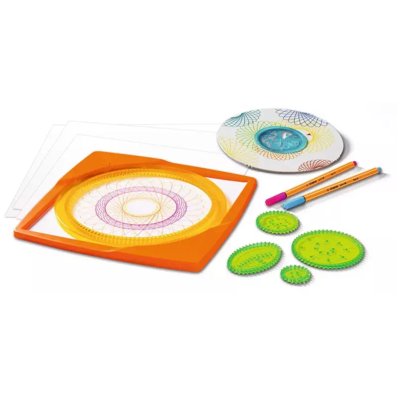 Kinder-Spirograph Ravensburger 297740 mit Schablone und 2 Stiften, mehrfarbig, für Kinder ab 6 Jahren