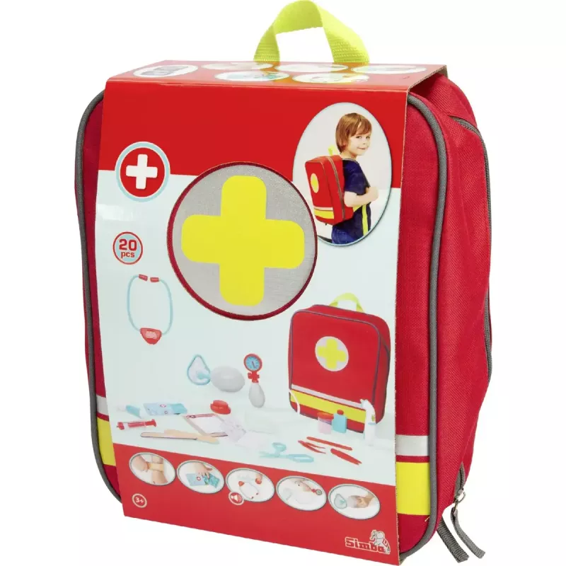 Notarzt-Rucksack-Spielset Simba-Dickie – Rollenspiel-Arztset für Kinder