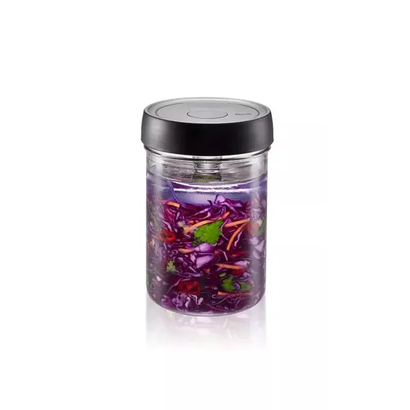 Gärglas 1 L GEFU NATIVO G-15810, Glasgefäß mit Gärverschlussdeckel zum Einlegen und für die Milchsäuregärung