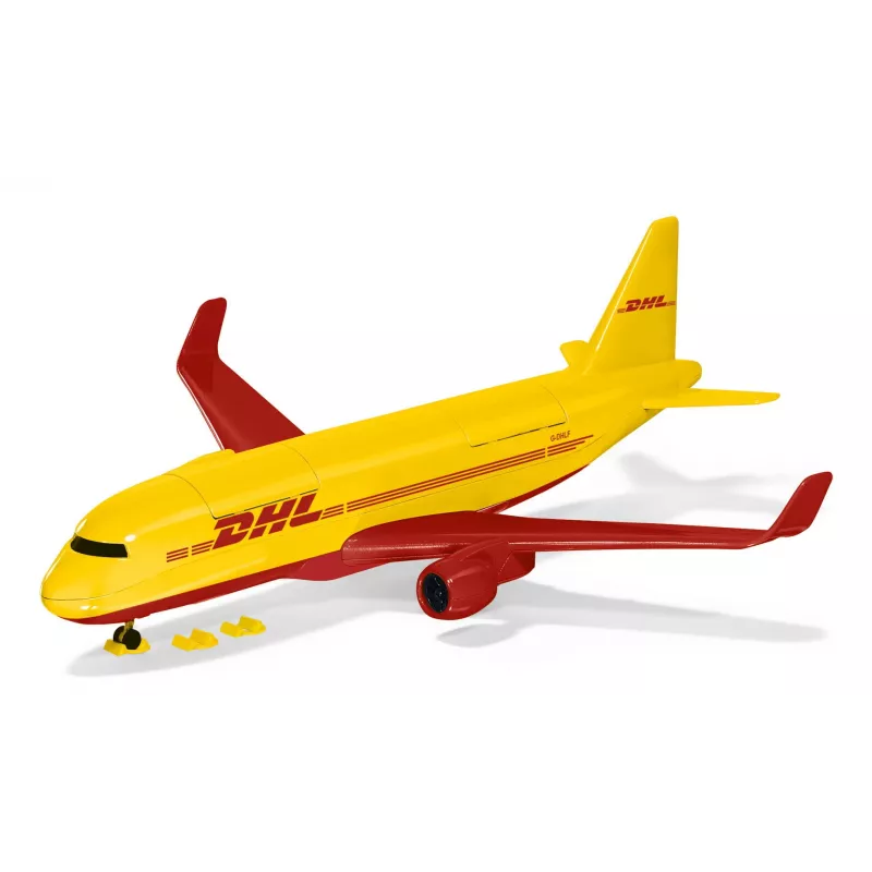 Siku DHL Frachtflugzeug mit Zubehör vormontiert