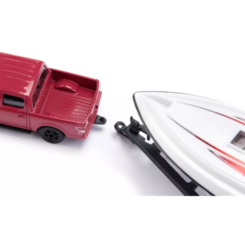 Siku Ford F150 mit Motorboot Auto-Modellbausatz vormontiert 1:50