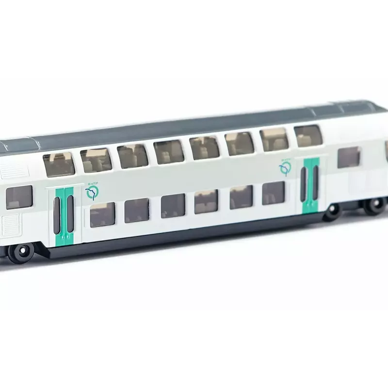 Train Siku RATP DOPPELSTOCKZUG Metall Kunststoff Schwarz Blau Grau