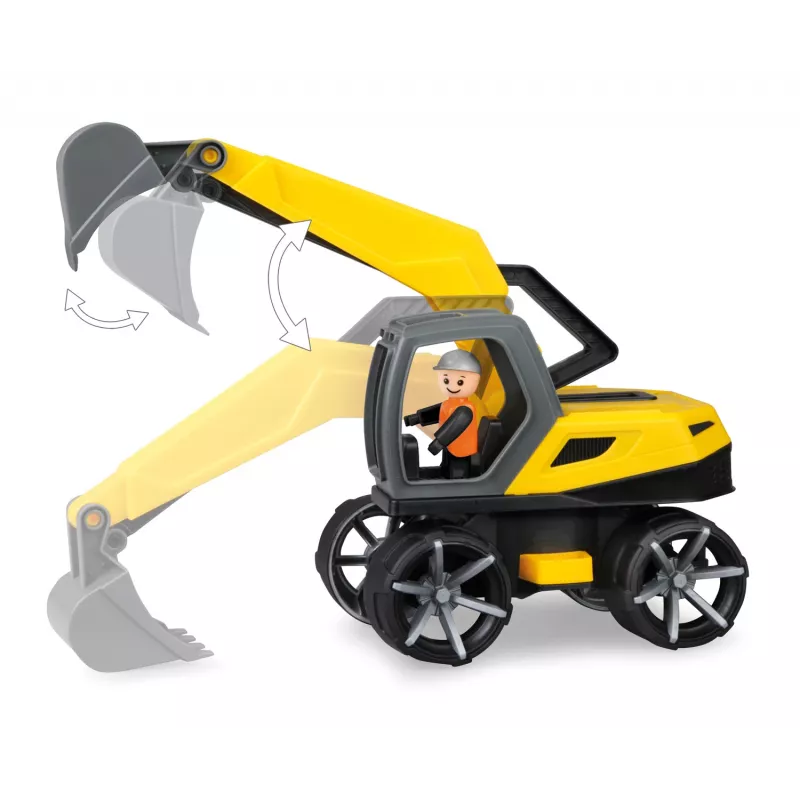 Bagger-Spielzeug Lena TRUXX SM04531, empfohlenes Alter 2+, grau und gelb