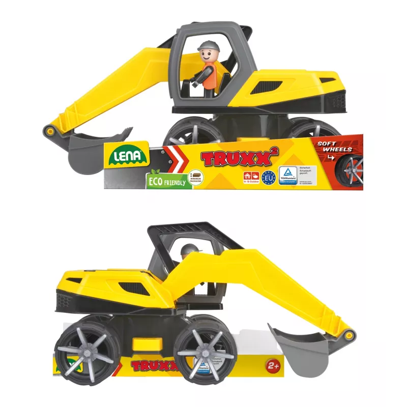 Bagger-Spielzeug Lena TRUXX SM04531, empfohlenes Alter 2+, grau und gelb