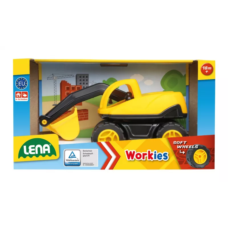 Spielbagger-Box Lena 01261 – Kinder-Bau-Spielset, Kunststoffmodell