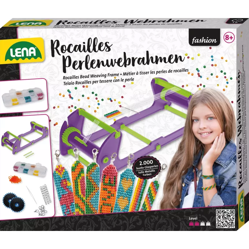 Perlenwebrahmen Lena 42722 Rocailles – höhenverstellbarer, leichter Webrahmen