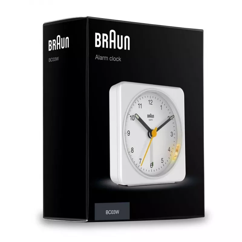 Braun BC03W Quarz-Wecker Weiß