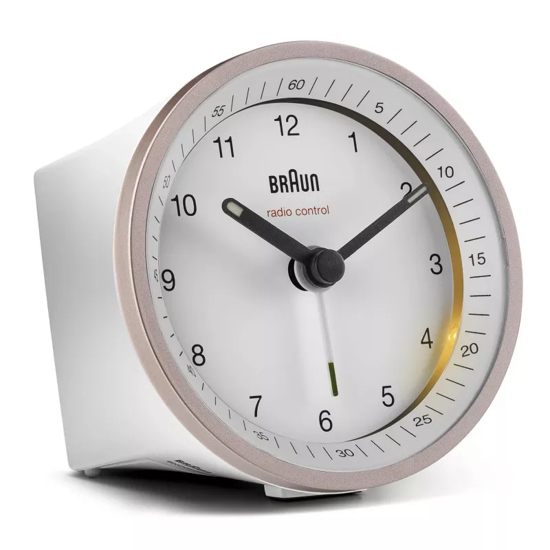 Braun BC07 Quarz-Wecker Rosa, Weiß
