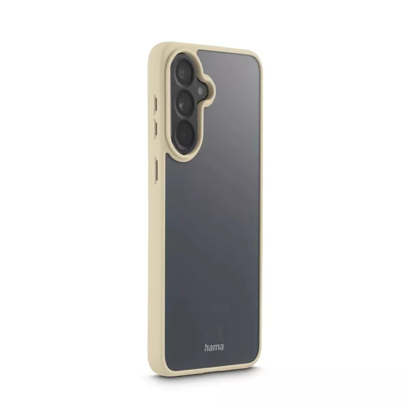 HAMA Frame Protect Handyhülle für Samsung Galaxy A57 5G – Hüllentyp, passend für 17 cm (6,7 Zoll) Bildschirm, beige transparent