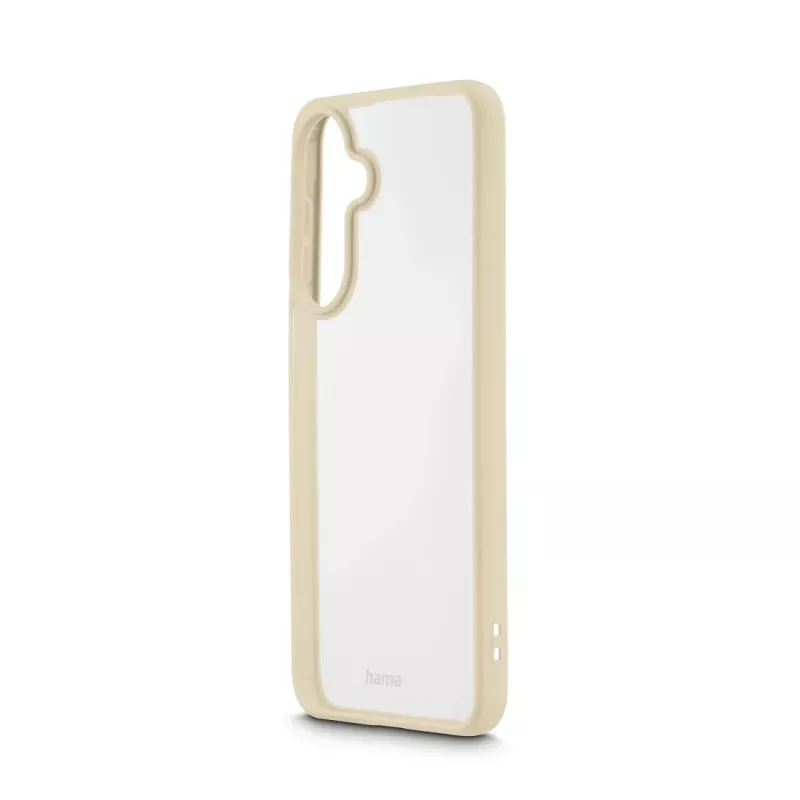 HAMA Frame Protect Handyhülle für Samsung Galaxy A57 5G – Hüllentyp, passend für 17 cm (6,7 Zoll) Bildschirm, beige transparent