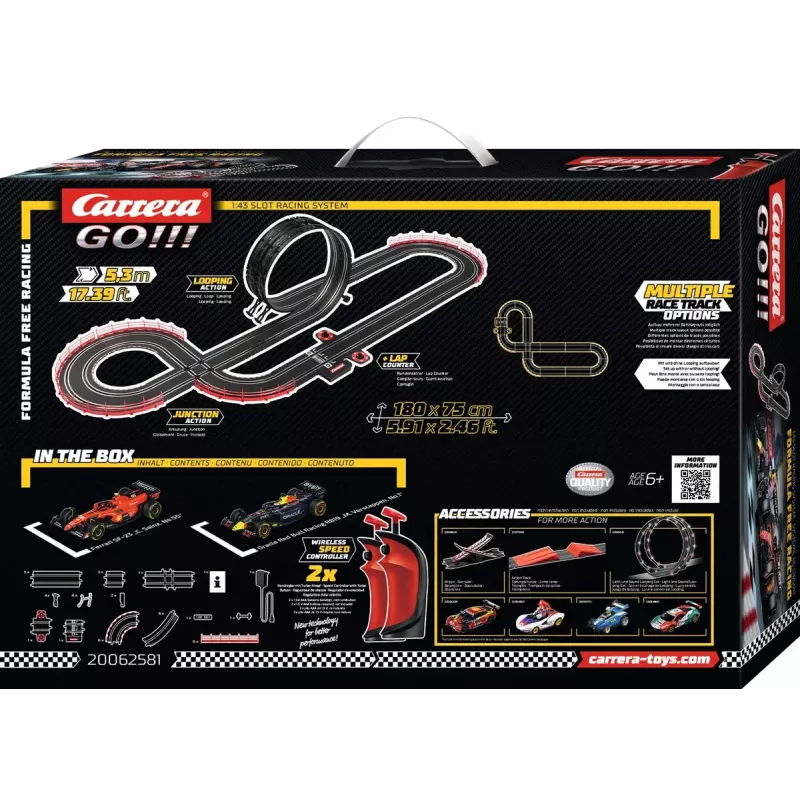 Slotcar-Set CARRERA GO!!! Rennstrecke Formula Free Racing kabellos 20062581