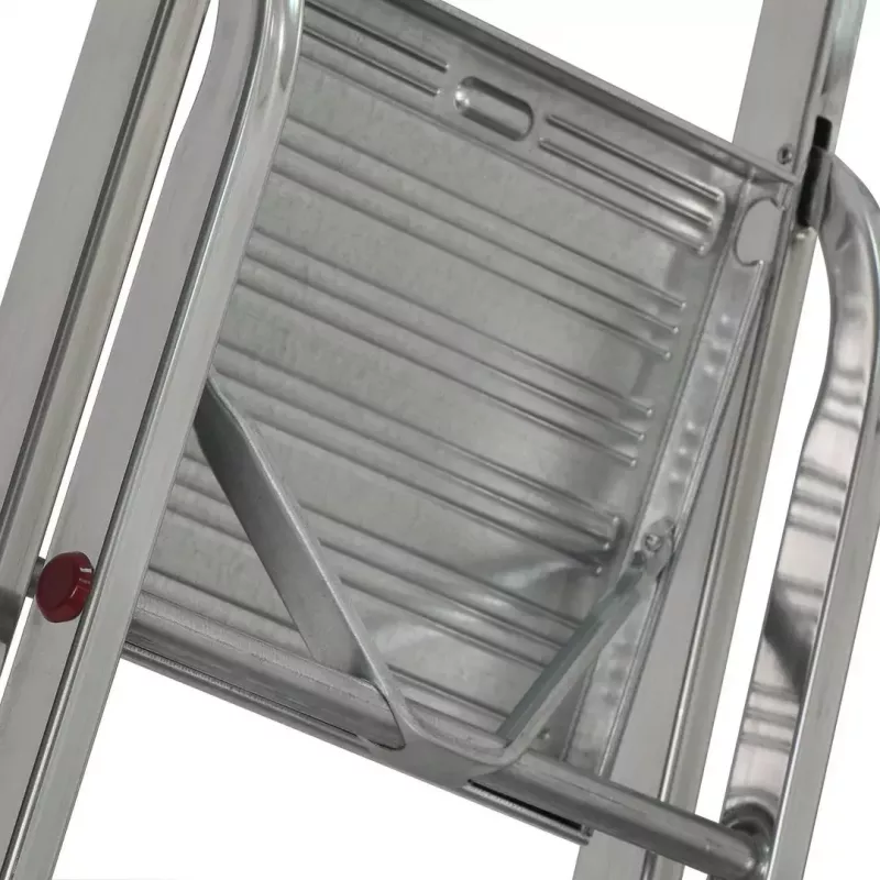 Aluminium-Stufenstehleiter Krause Corda 5-stufig, maximale Höhe 300 cm, 150 kg Tragkraft, 4,1 kg