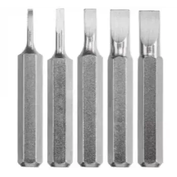 Schraubendreher-Bitsatz KWB 128540 — 5 Stück, flache Spitzen, 28 mm