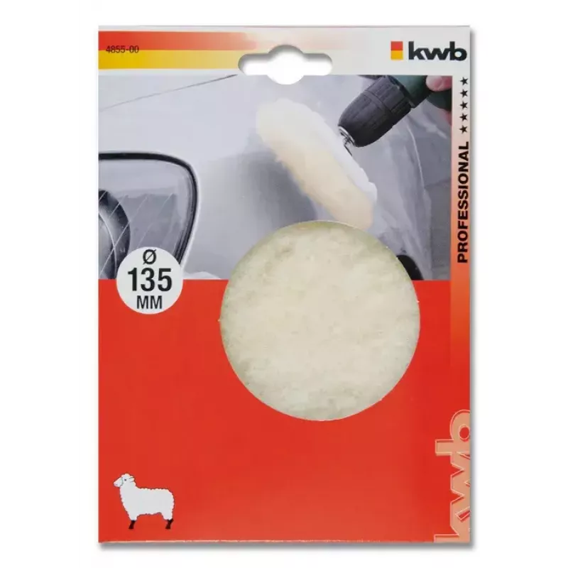 Polierschwamm KWB 485500 — Polierpad, Arbeitsdurchmesser 13,5 cm, weiß