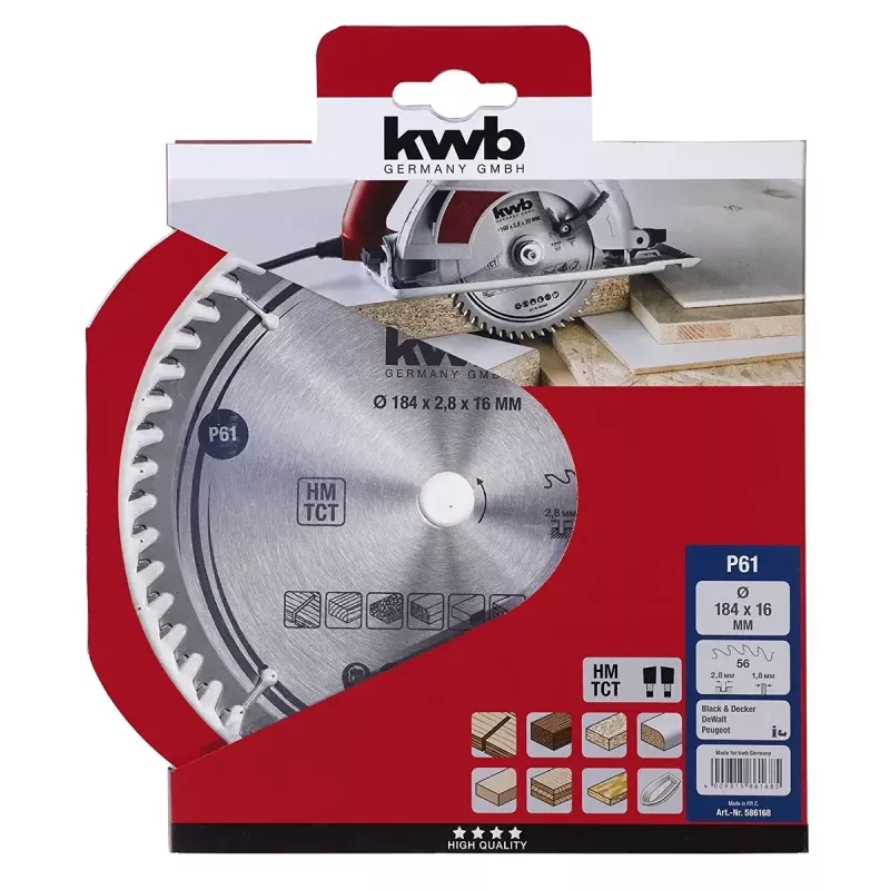 Kreissägeblatt KWB 586168 Hartmetallbestückt 1 Stück