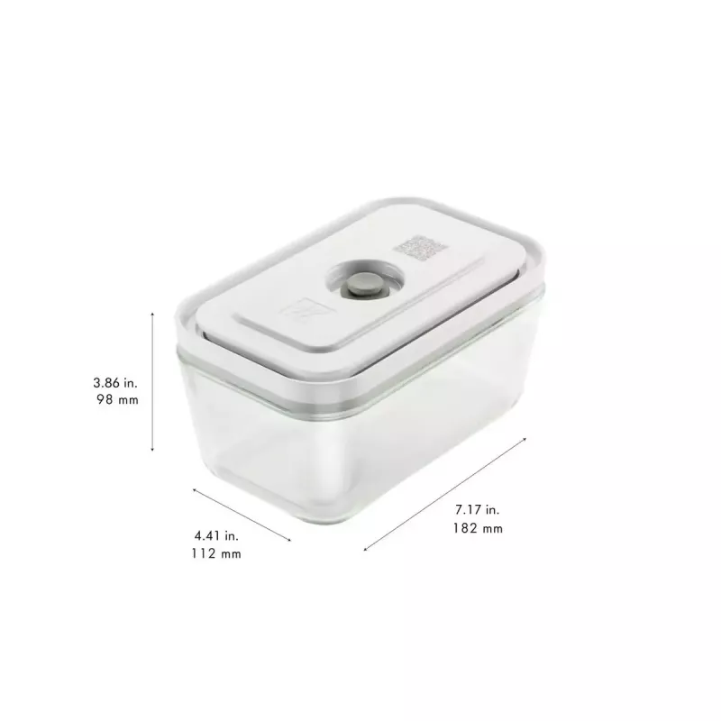 Lebensmittelaufbewahrungsbox ZWILLING FRESH & SAVE Rechteckig 0,9 L, Glasbehälter mit verschließbarem Kunststoffdeckel, ofen-/mikrowellen-/kühlschrankgeeignet