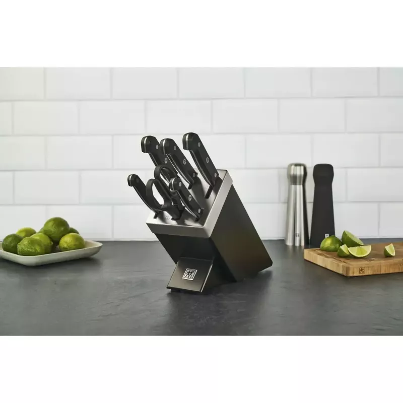 Messer- und Besteckblockset ZWILLING Gourmet 7-tlg. — Stahlklingen, Kunststoffgriffe, 2,51 kg