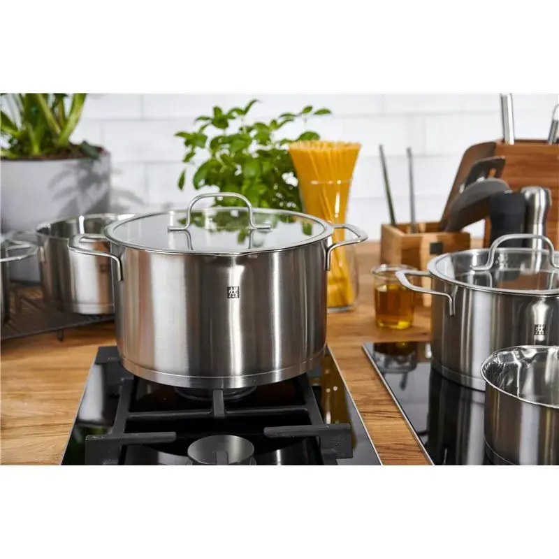 ZWILLING Multi Pot TrueFlow 66920-004-0 — Edelstahltopf mit Glasdeckel, spülmaschinen- und ofenfest, geeignet für Halogenkochfelder