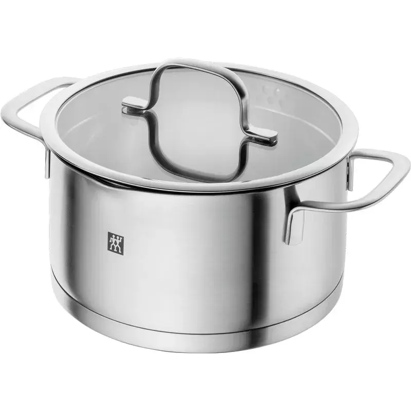 ZWILLING Multi Pot TrueFlow 66920-004-0 — Edelstahltopf mit Glasdeckel, spülmaschinen- und ofenfest, geeignet für Halogenkochfelder