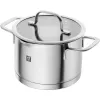 ZWILLING Multi Pot TrueFlow 66920-004-0 — Edelstahltopf mit Glasdeckel, spülmaschinen- und ofenfest, geeignet für Halogenkochfelder
