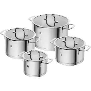 ZWILLING Multi Pot TrueFlow 66920-004-0 — Edelstahltopf mit Glasdeckel, spülmaschinen- und ofenfest, geeignet für Halogenkochfelder