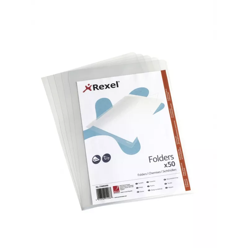 Rexel Crystal L Folder A4 klar (50), 210 x 297 mm (A4), Transparent, Polypropylen (PP), 221 mm, 312 mm, 15 mm