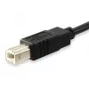 Equip USB 2.0 Typ-C-auf-Typ-B-Kabel, 1 m, USB B, USB C, USB 2.0, Stecker/Stecker, Schwarz
