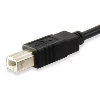 Equip USB 2.0 Typ-C-auf-Typ-B-Kabel, 1 m, USB B, USB C, USB 2.0, Stecker/Stecker, Schwarz