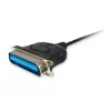 Equip USB-zu-Parallel-Adapterkabel, Schwarz, USB A, Centronics 36, 60 g, 1 Stück, 175 mm
