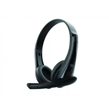 Kabelgebundenes Headset CONCEPTRONIC POLONA06B3T, Stereo 3,5 mm, Mikrofon mit Rauschunterdrückung, supraaural, 20–20000 Hz, 1,8 m Kabel, schwarz