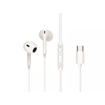 Kabelgebundenes In-Ear-Headset CONCEPTRONIC BRENDAN02W USB-C, In-Ear, 20–20000 Hz, 1,2 m Kabel, weiß
