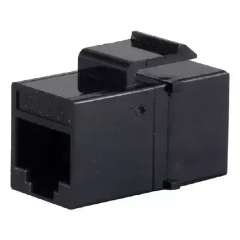 Keystone-Modul ShiverPeaks S/CONN 08-10006 flach Schwarz RJ-45