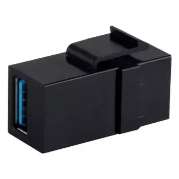 Keystone-Modul ShiverPeaks S/CONN 08-10041 Flach Schwarz USB A