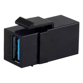 Keystone-Modul ShiverPeaks S/CONN 08-10041 Flach Schwarz USB A