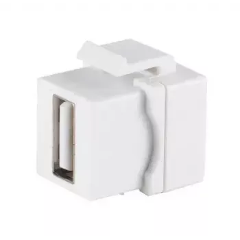 Keystone-Modul ShiverPeaks 08-10044 Flach Weiß USB A
