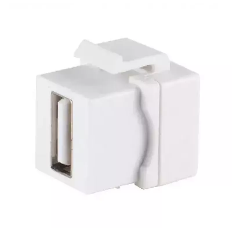 Keystone-Modul ShiverPeaks 08-10044 Flach Weiß USB A