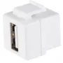 Keystone-Modul ShiverPeaks 08-10044 Flach Weiß USB A