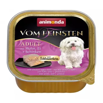 animonda Vom Feinsten Gourmet core Adult mit Huhn, Ei und Schinken Hundenassfutter, 150 g