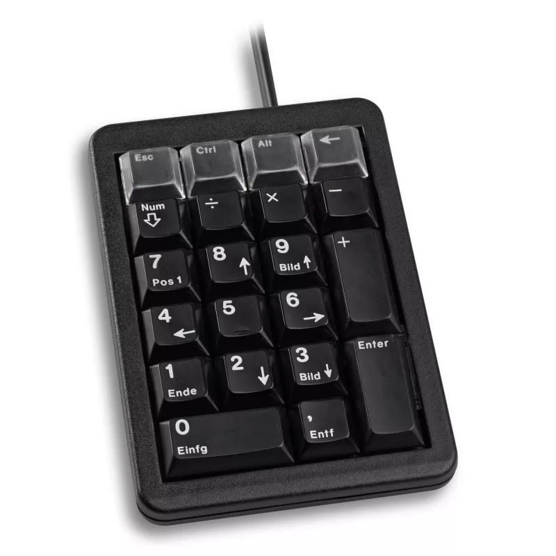CHERRY G84-4700 KEYPAD Kabelgebunden, USB, Schwarz (UK/US), USB, 21, Laptop/PC, 1.75 m, Schwarz