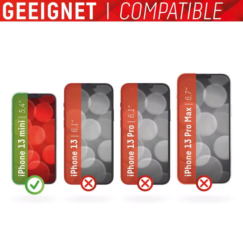 Displex Full Cover Bildschirmschutzglas Apple iPhone 13 mini Gehärtetes Glas