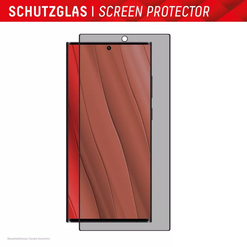 Displex Privacy Screen Protector (10H) für Samsung Galaxy S24 Ultra, Eco Mounting Frame, Sichtschutzfilter