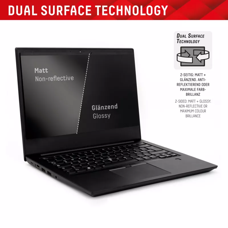 Displex PRIVACY SAFE magnetischer 2-Wege-Sichtschutzfilter für Laptop/Notebook 14'' (16:10)
