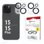 Displex Full Cover Kamera-Linsenglas iPhone 15/15 Plus, 10H, Voll-Kameraschutz, Quick Mount, 2 Stück