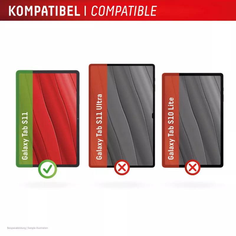 Displex Tablet Glass (9H) für Samsung Galaxy Tab S11, Eco Montagerahmen, bruchsicher