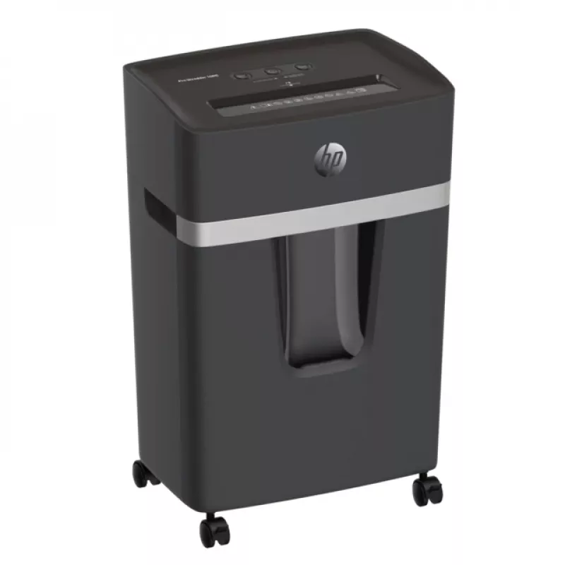 HP Pro Shredder 10MC Aktenvernichter Mikroschnitt-Schreddern 55 dB 22 cm Weiß