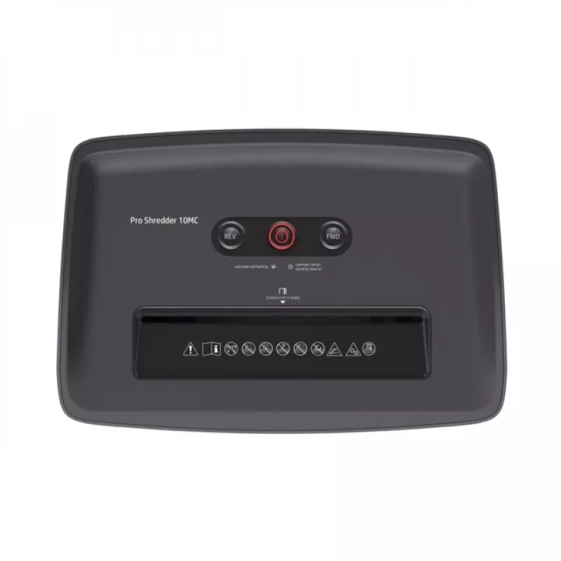 HP Pro Shredder 10MC Aktenvernichter Mikroschnitt-Schreddern 55 dB 22 cm Weiß
